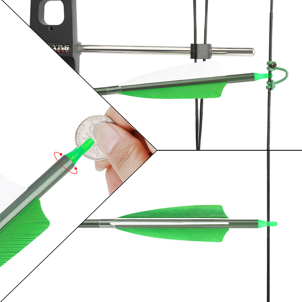 12pcs 30" Carbon Arrows Archery 4" Turkey Feather SP500 Arrowhead Bow Shooting Hunting